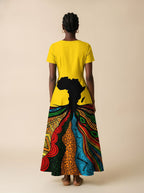 "Mzizi" Short Sleeve Maxi Dress
