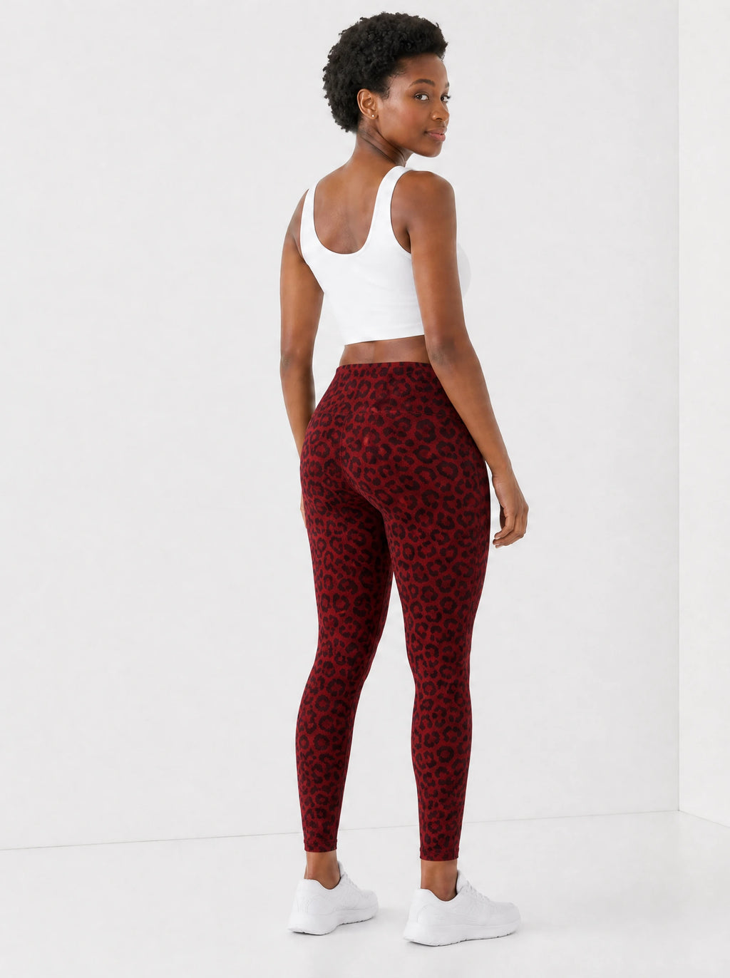 "Unstoppable" Leggings — back view on model