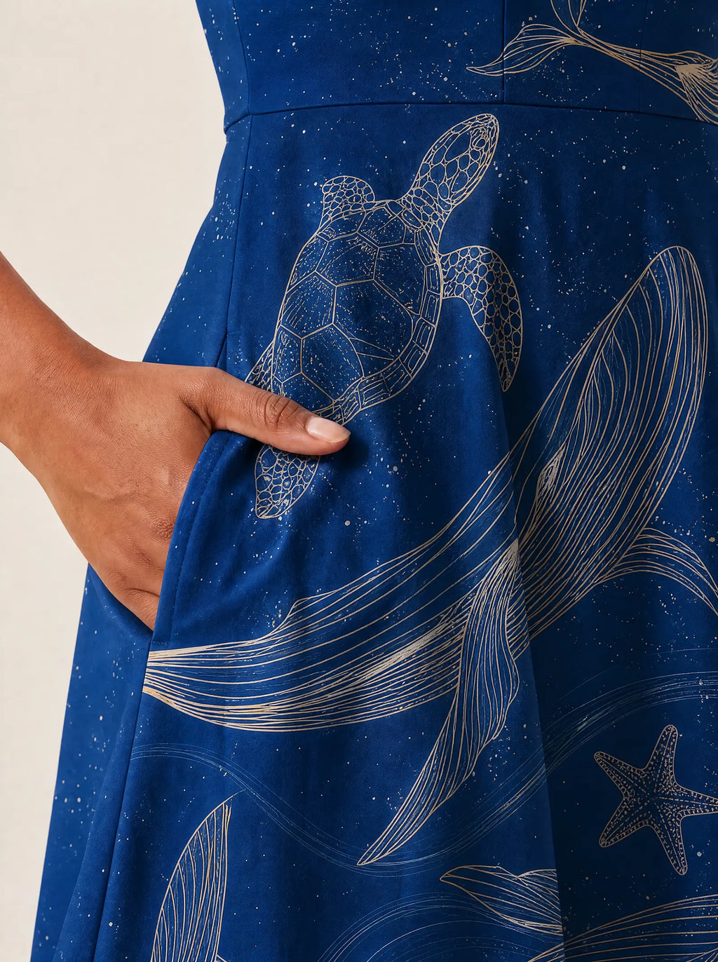 "Pwani" V Neck Midi Dress