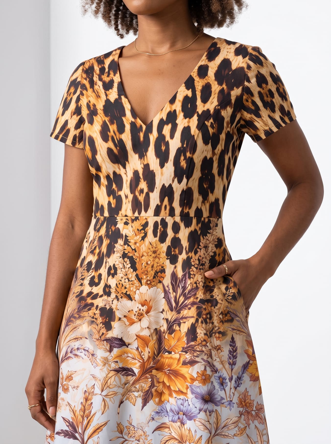 "Madoa" Short Sleeve Maxi Dress