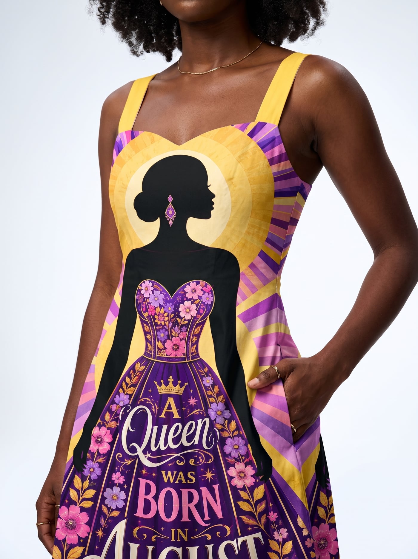 "August Queen Purple Bloom" Corset Dress