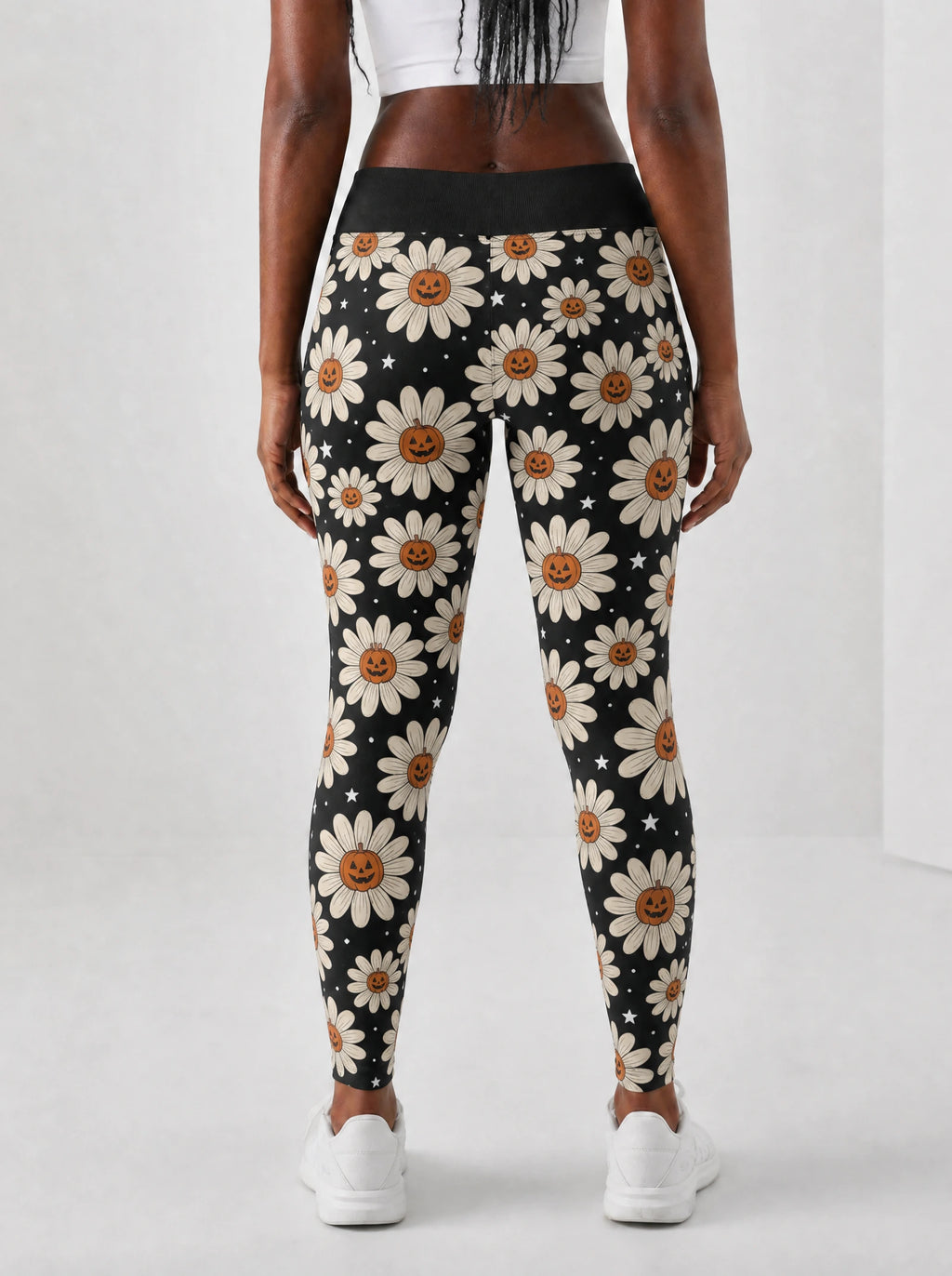 "Cheka" Halloween Leggings — back view on model