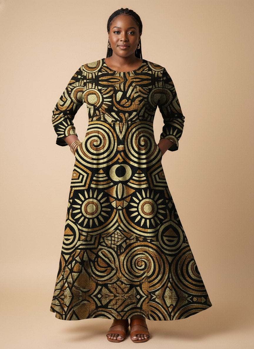 Sahara Long Sleeve Maxi Dress