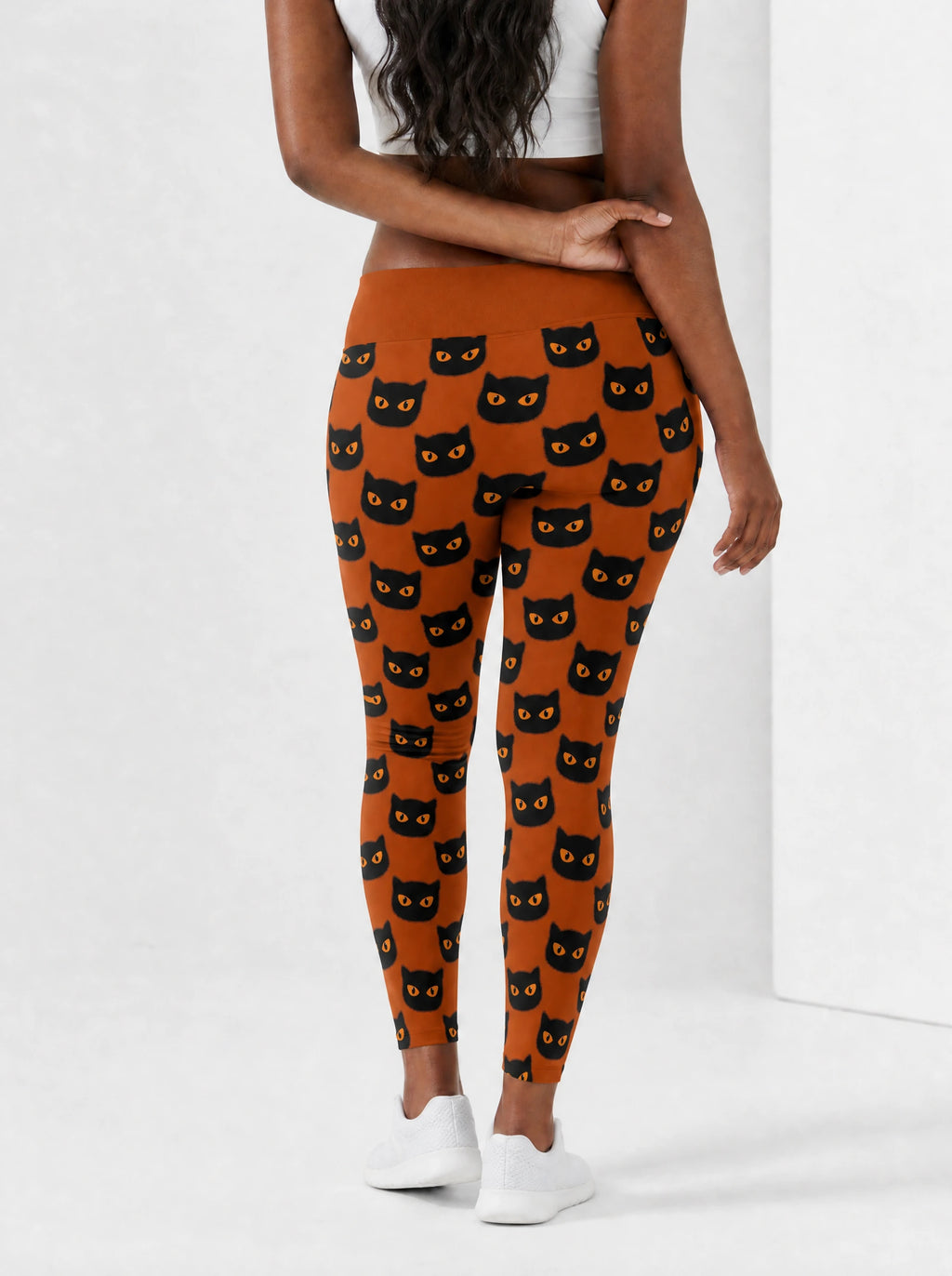 "Paka" Halloween Leggings — back view on model