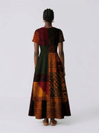"Inuka" Short Sleeve Maxi Dress