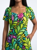 "Zumaridi" Sweetheart Midi Dress