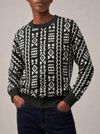 "Kuba" Sweatshirt — close view of the crew neck, raglan seams and ribbed trims
