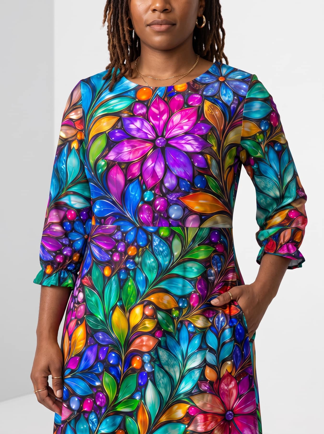 "Upinde" Long Sleeve Maxi Dress