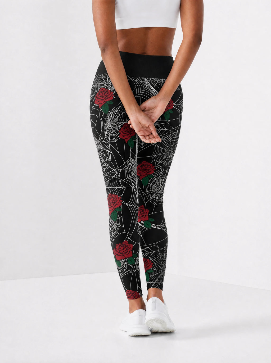 "Mwiba" Halloween Leggings — back view on model
