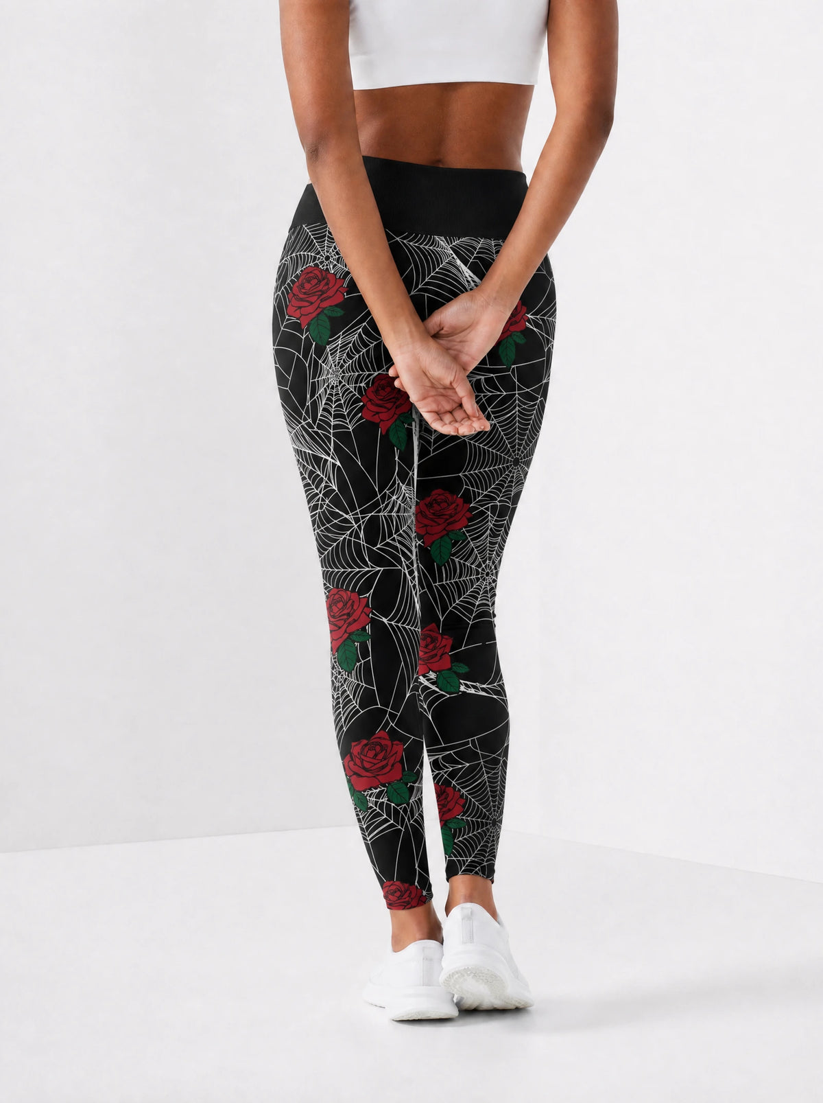 "Mwiba" Halloween Leggings — back view on model