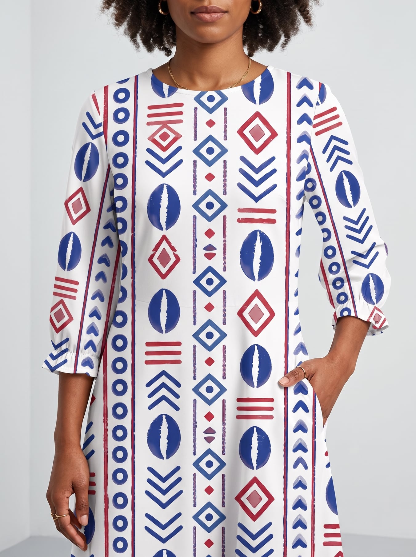 "Uhuru" Long Sleeve Maxi Dress