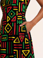 "Nairobi" V Neck Midi Dress Promo