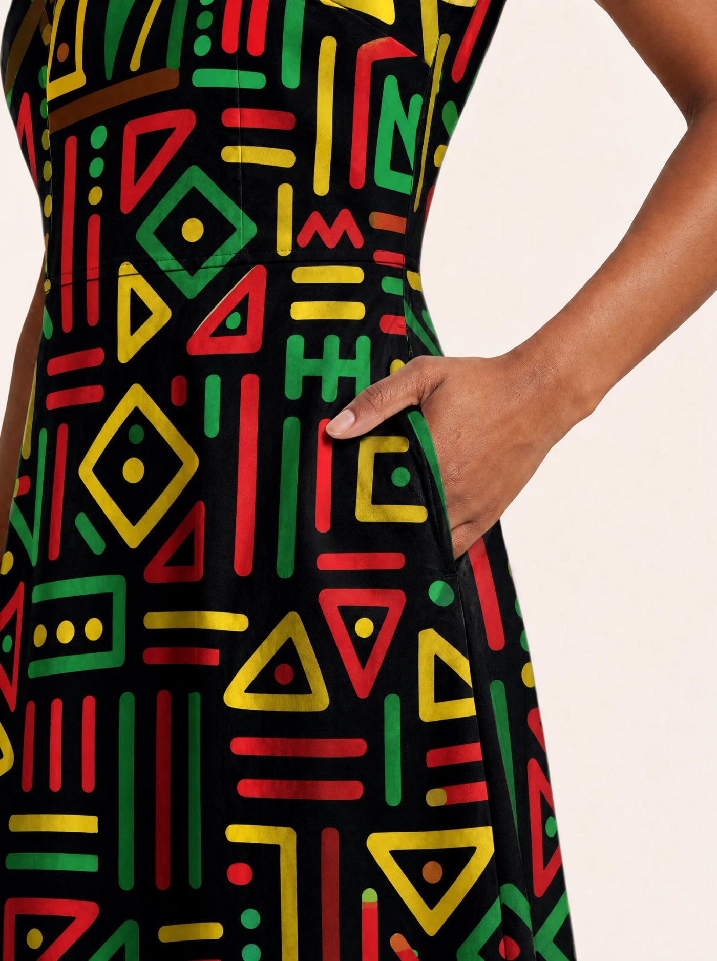"Nairobi" V Neck Midi Dress Promo