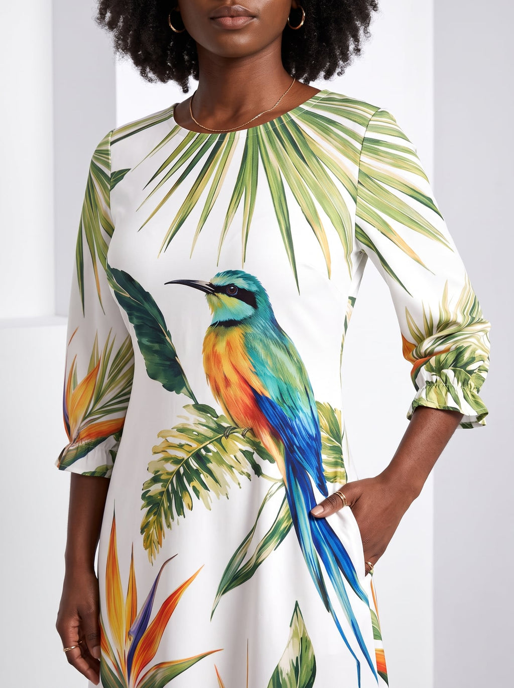 "Ndege" Long Sleeve Maxi Dress