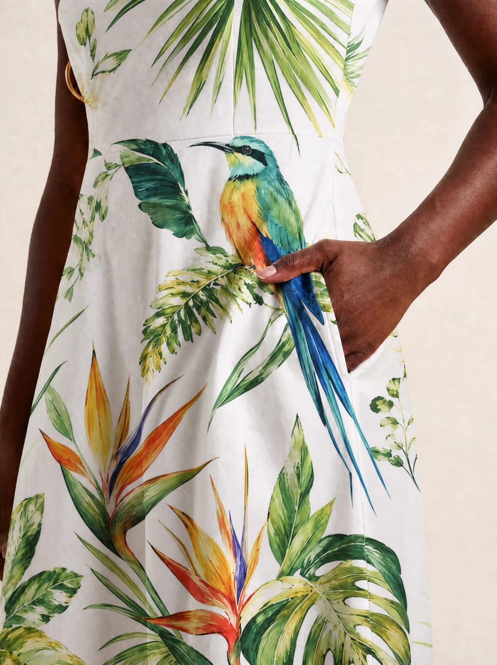"Ndege" V Neck Midi Dress Promo