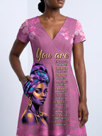 Pink Orchid Short Sleeve Maxi Dress Promo