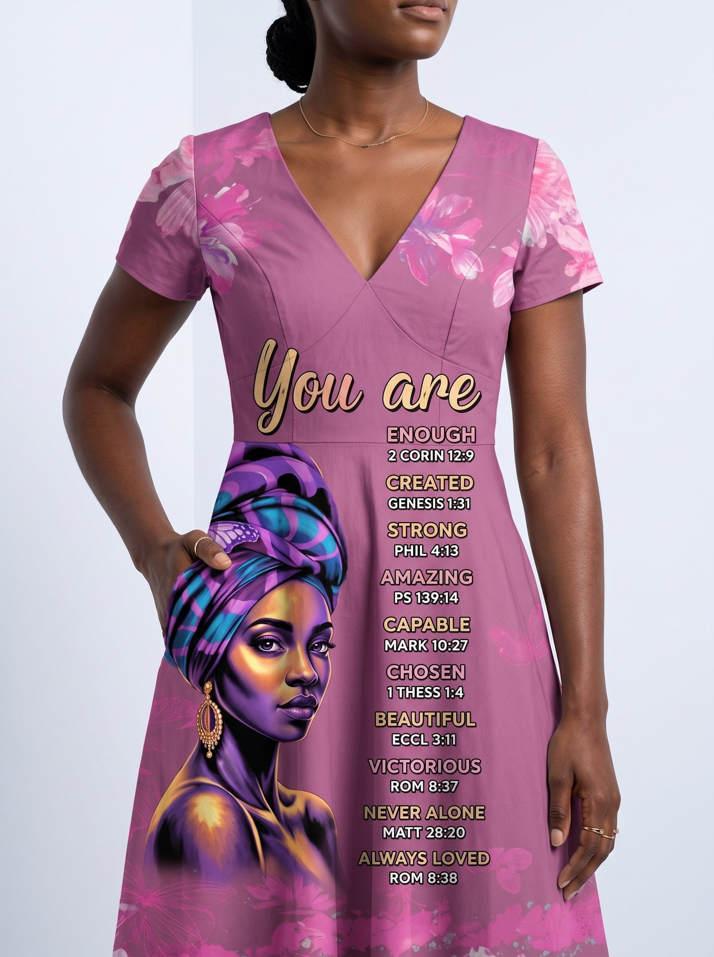 Pink Orchid Short Sleeve Maxi Dress