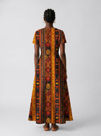 "Melanin Radiance" Short Sleeve Maxi Dress