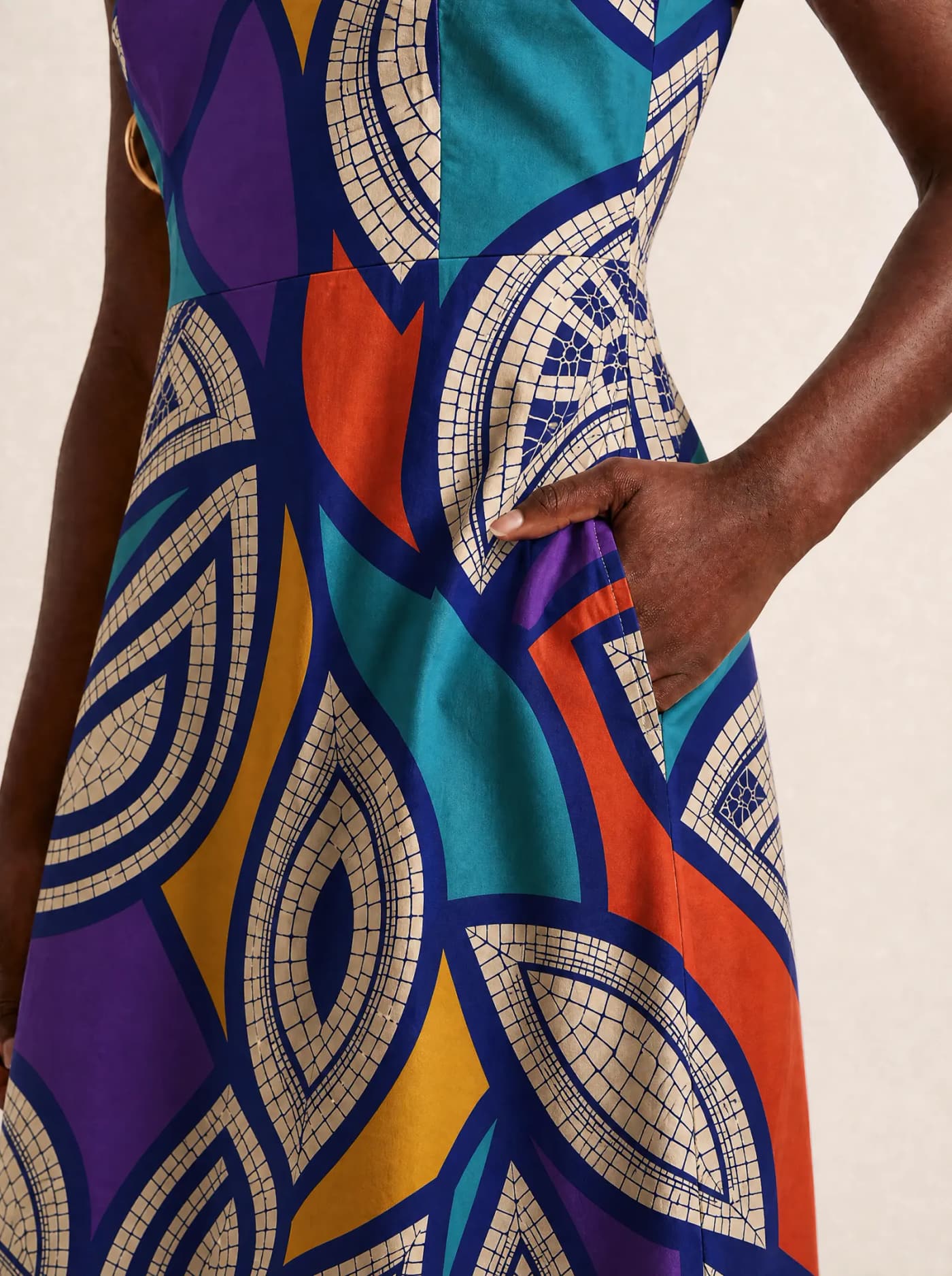 "Johari" V Neck Midi Dress Promo