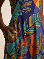 "Majani" V Neck Midi Dress Promo