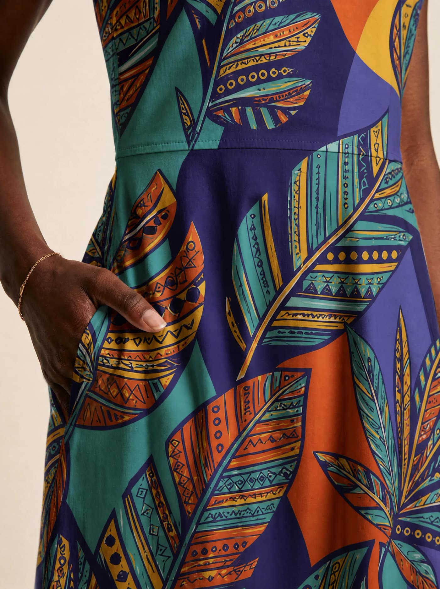 "Majani" V Neck Midi Dress Promo