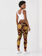 Burgundy Sheba Leggings — back view on model