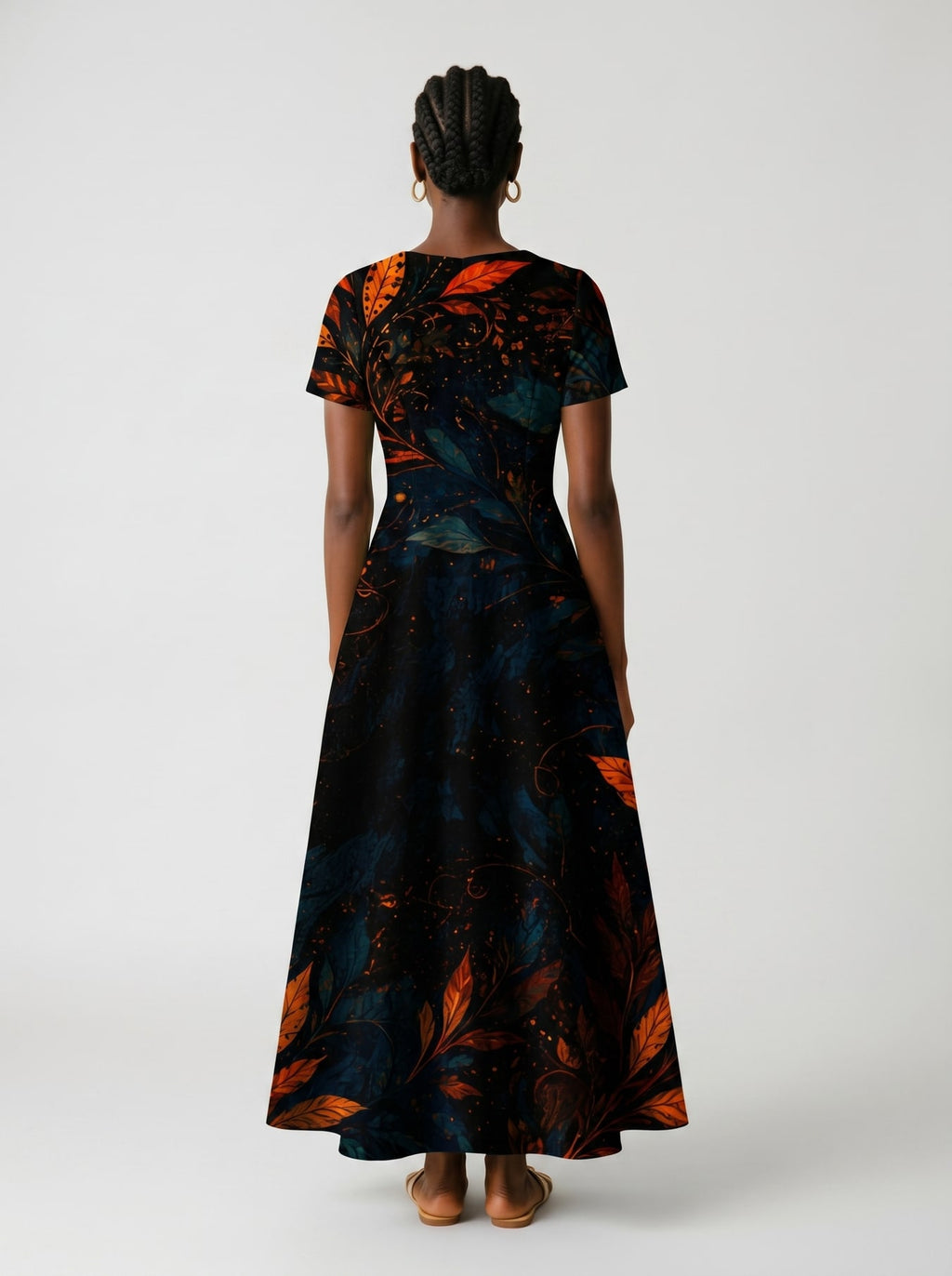 "Huru" Short Sleeve Maxi Dress