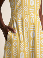 "Oshun Dhahabu" V Neck Midi Dress Promo