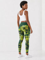 "Karamu" Halloween Leggings — back view on model