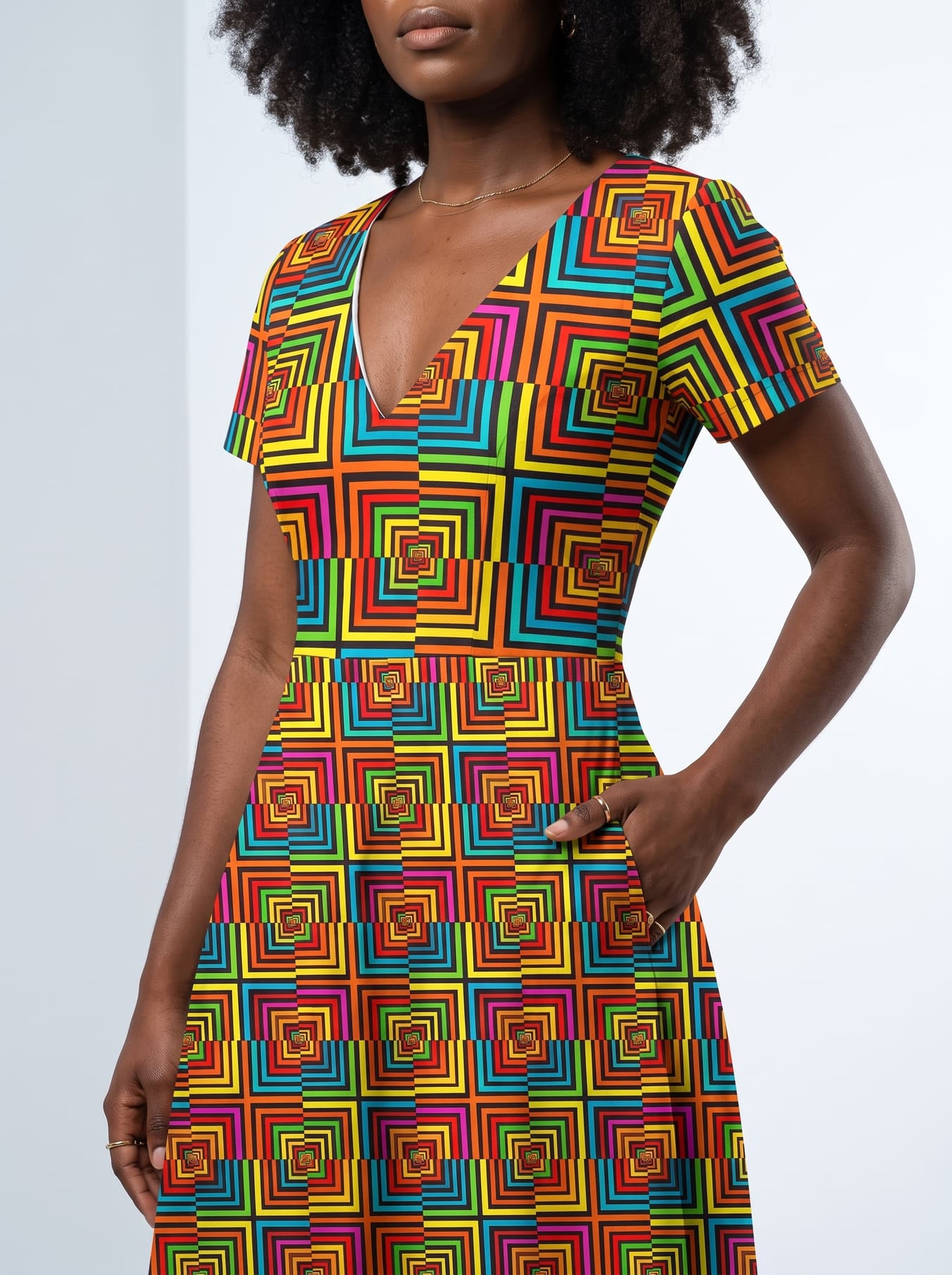 "Msonge" Short Sleeve Maxi Dress