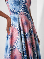 "Samawati" Short Sleeve Maxi Dress — back