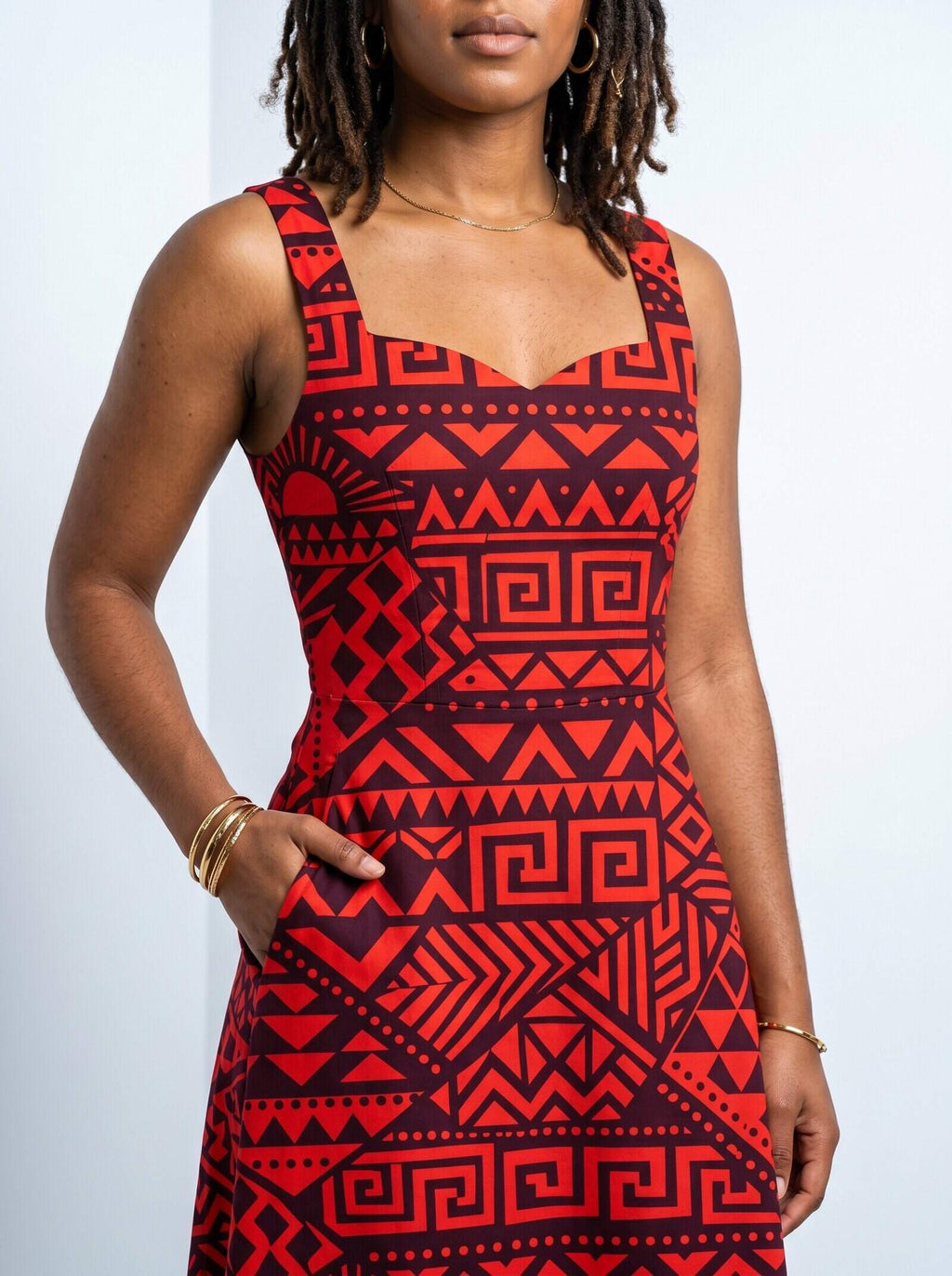 "Shaka" Burgundy Corset Dress