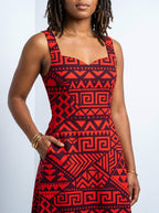 "Shaka" Burgundy Corset Dress