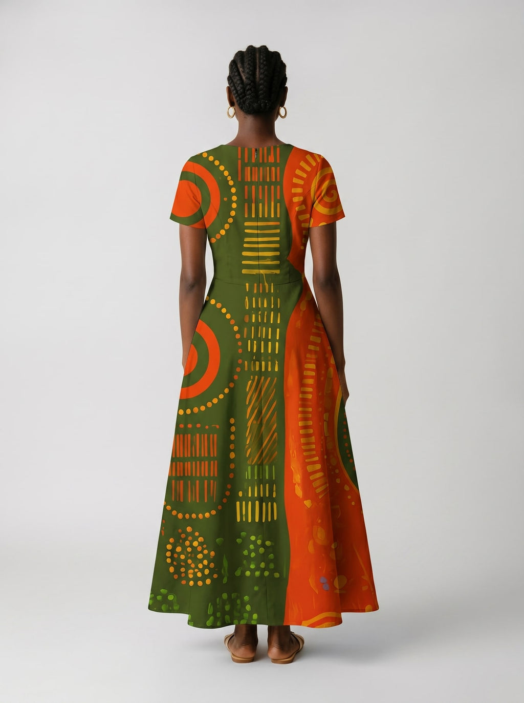 "Malkia" Short Sleeve Maxi Dress