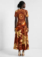 "Joto" Short Sleeve Maxi Dress — side