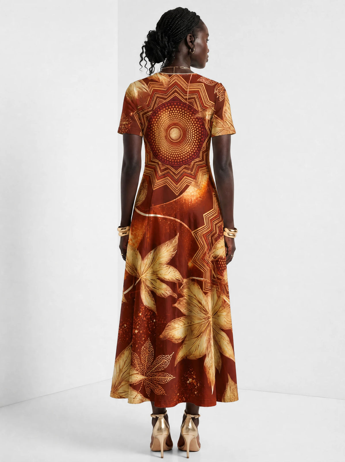 "Joto" Short Sleeve Maxi Dress — side