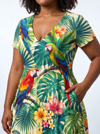 "Peponi" Short Sleeve Maxi Dress