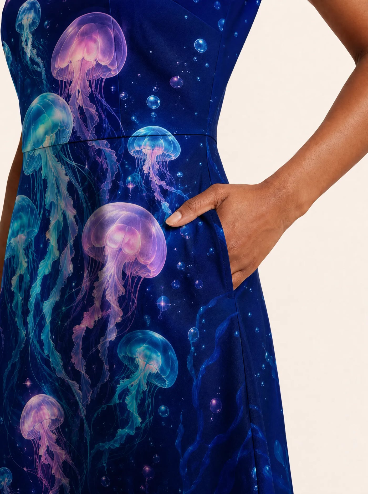 "Bahari" V Neck Midi Dress Promo