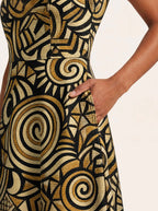 "Sahara" V Neck Midi Dress Promo
