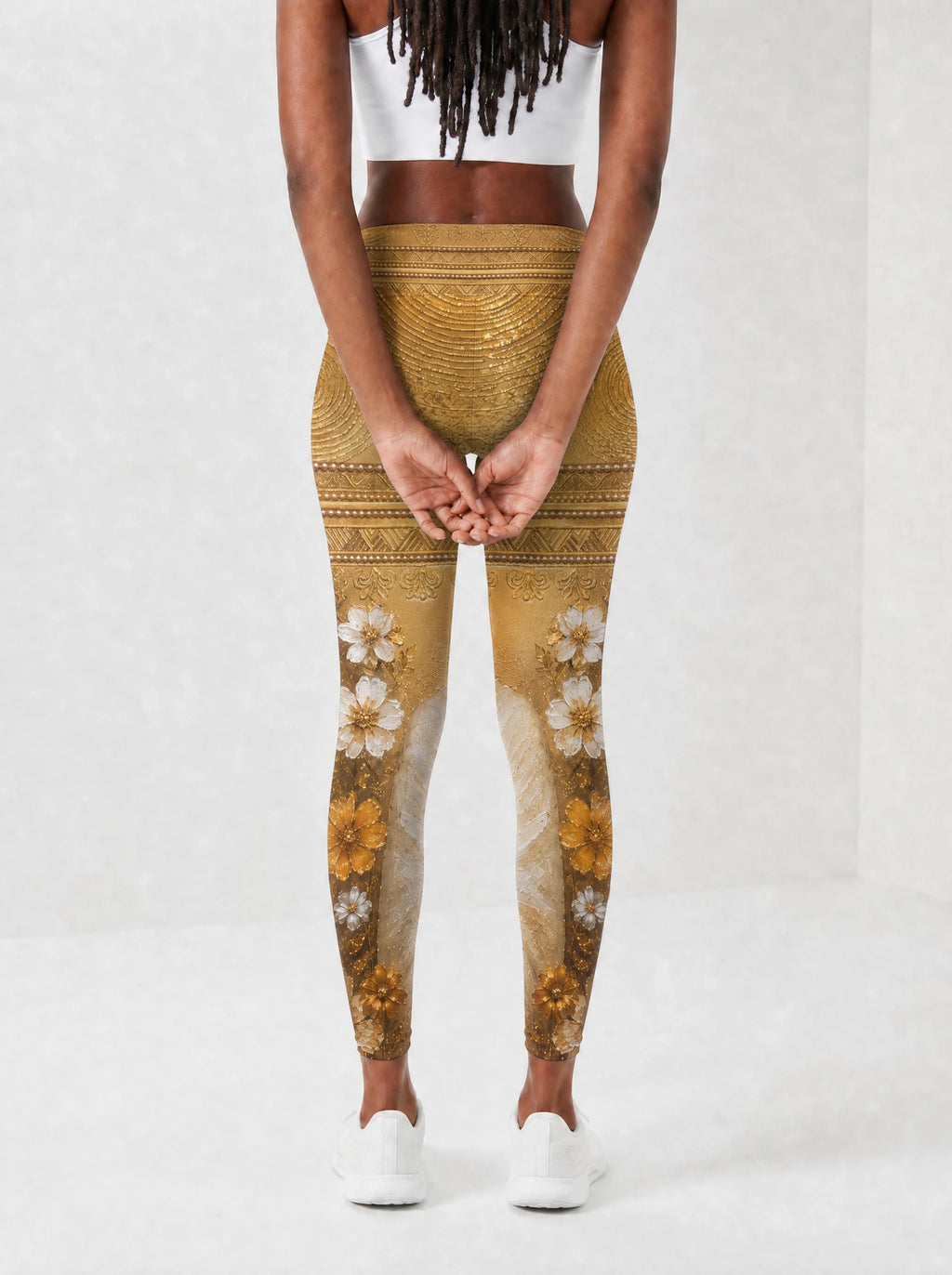 "Shukrani" Leggings — back view on model