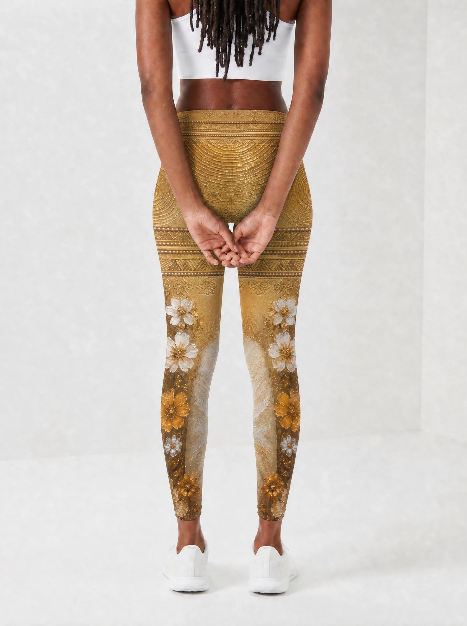 "Shukrani" Leggings — back view on model