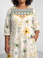 "Alizeti" Long Sleeve Maxi Dress