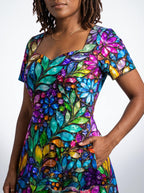 "Upinde" Sweetheart Midi Dress