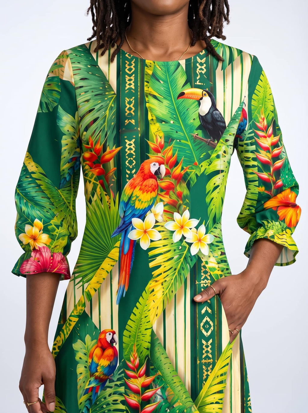 "Msitu" Long Sleeve Maxi Dress