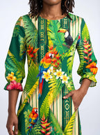 "Msitu" Long Sleeve Maxi Dress