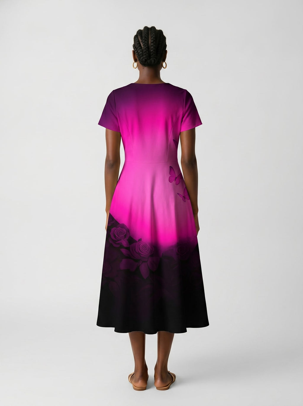 "Selah" Pink" Short Sleeve Maxi Dress