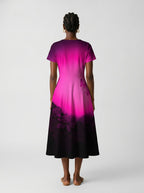 "Selah" Pink" Short Sleeve Maxi Dress