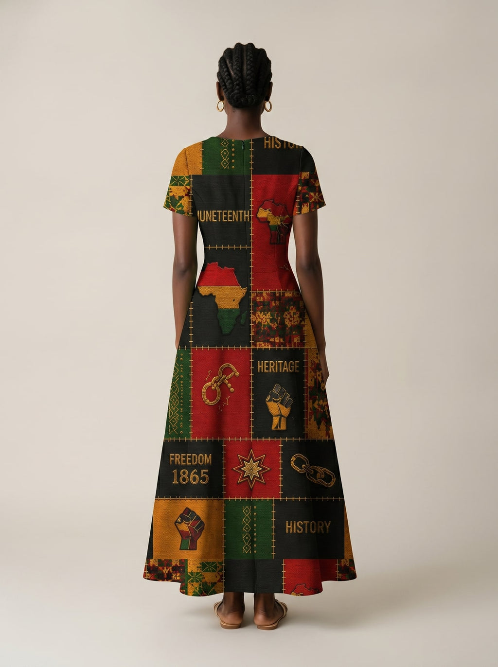 "Kumbuka" Short Sleeve Maxi Dress