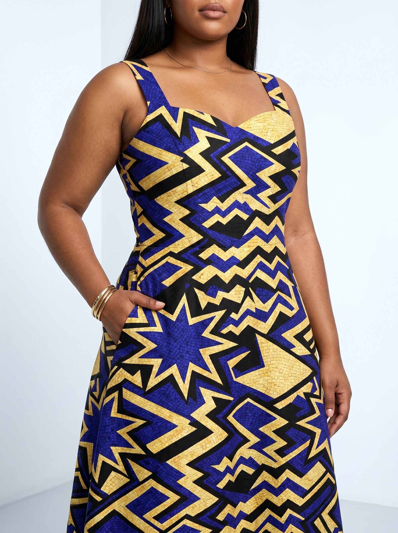 Royal Blue Sheba Corset Dress