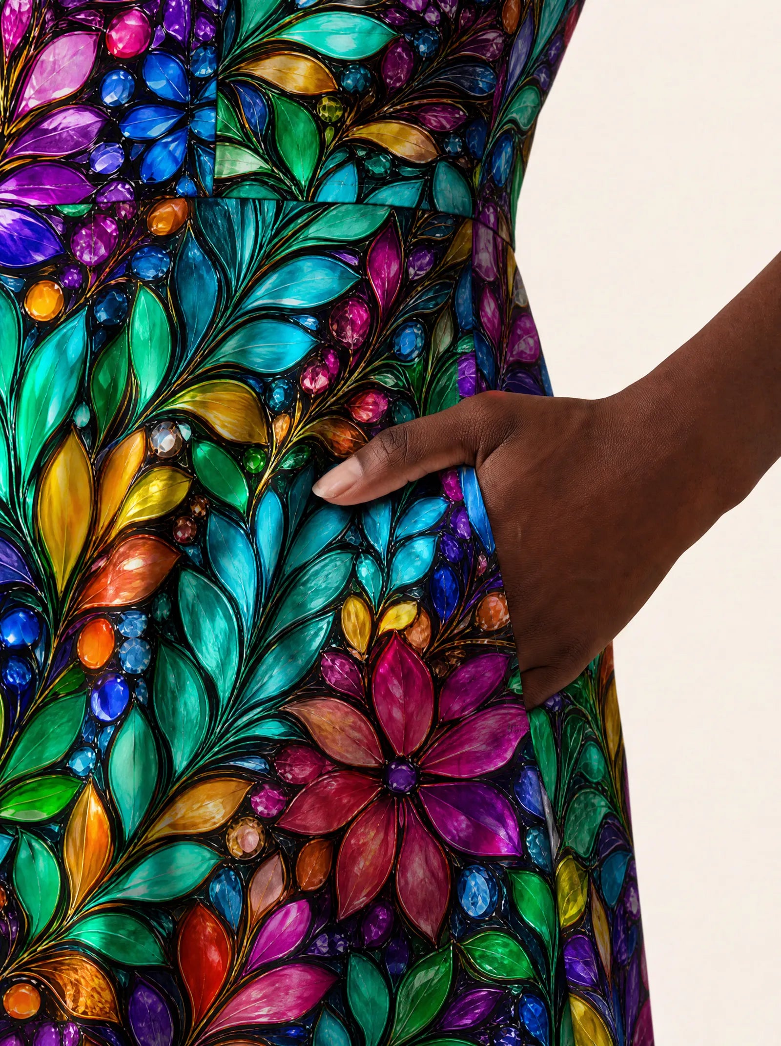 "Upinde" V Neck Midi Dress
